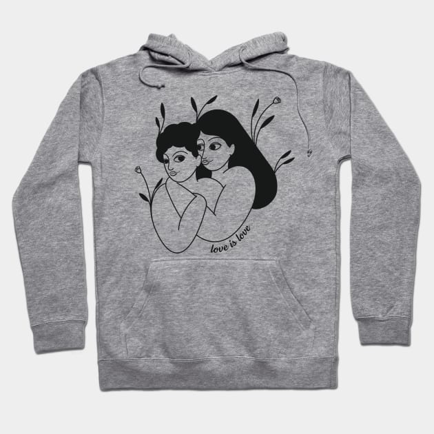 Love Is Love Hoodie by Nicole Marra